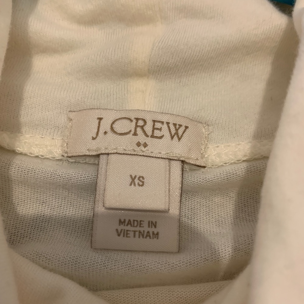 J-Crew White Mock-neck!